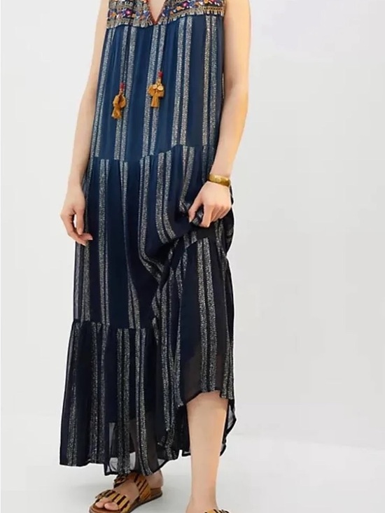 Verb Dresses & Skirts - Anthropologie VERB by Palavi Bohemian embroidery Maxi Dress S